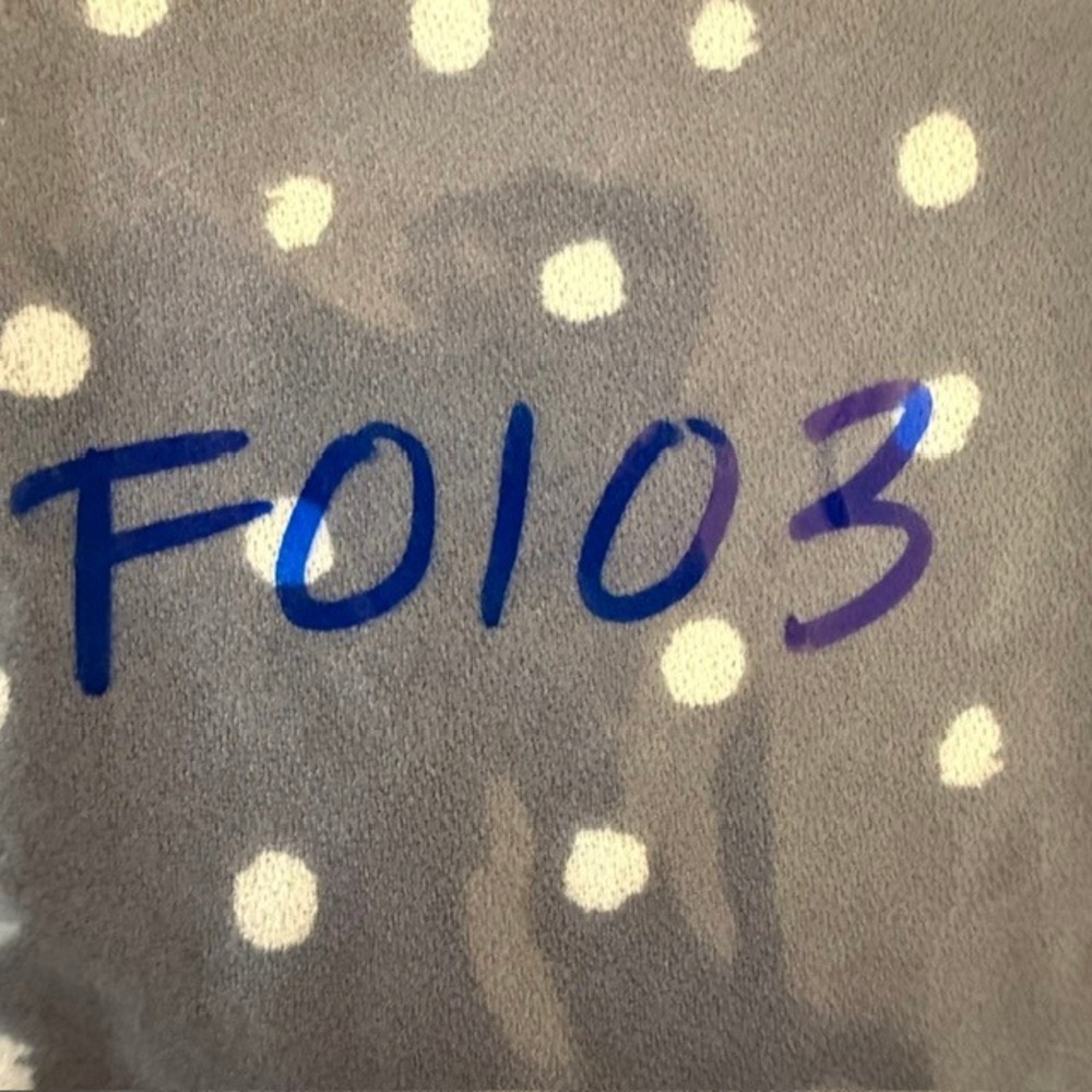 Abercrombie & Fitch Polka Dot Midi Dress (Side Slit Tie Front) Blue Small - Picture 11 of 11